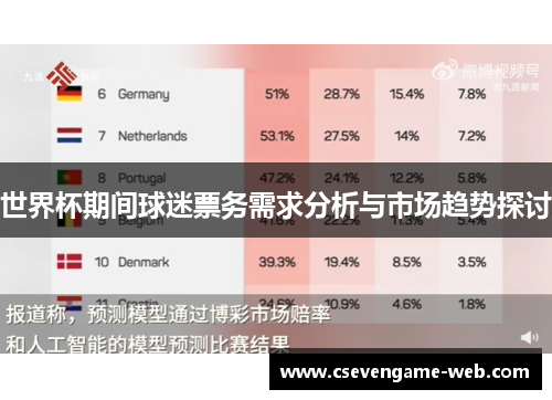 世界杯期间球迷票务需求分析与市场趋势探讨
