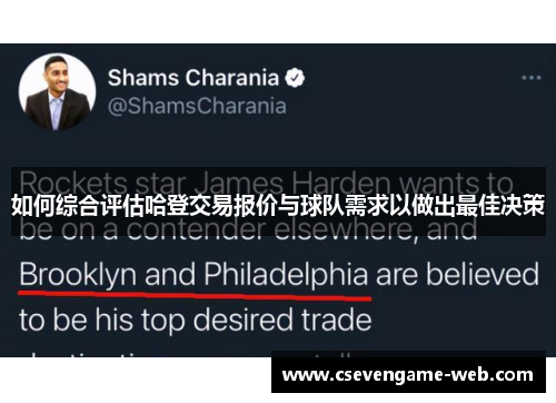 如何综合评估哈登交易报价与球队需求以做出最佳决策